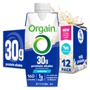 Orgain 30g High Protein Shake, Dairy Isolate Milk Protein, Vanilla Bean, 5g BCAA's, 1g Sugar Per Serving, Maaltijd Vervanging, klaar om te drinken, Keto vriendelijk, Glutenvrije 11 Fl Oz (pakket van 12)
