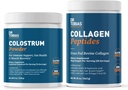 Dr. Tobias Collagen Peptides Powder and Colostrum Powder - Ondersteunt huid, haar, Joint Health en Immuunfunctie - Glutenvrij, Non-GMO