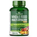 Gezonde Wellness Geheel voedsel Multivitamine voor mannen - Natuurlijke Multi Vitaminen, Mineralen, Biologische Extracten - Vegan Vegetarisch - 120 Tabletten