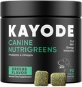Canine NutriGreens - Natural Dog Vitamines & Probiotica voor honden. Geen messy Powder. Inclusief Spirulina, Kelp & Antioxidant Berry Mix. 6-in-1 Hondensupplementen & Vitaminen Kauwen. Super Greens voor honden.