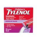 Kinderen Tylenol oplossen Packs for Pain Relief, Fever Medication, 160 mg Acetaminophen, Dye Free, Kids' Powder Packets for Cold & Flu Symptom Relief; Wild Berry Flavor, 30 ct.; Pack of 1