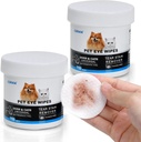 300Pcs Hondenoog Wipes Biodegradable, Hypoallergeen Kat Hondenoog Cleaner, Pet Tear Stain Remover Wipes, Rimpel, Gezicht, Eye Cleaner Pads te Gently Verwijderen Discharge, Crust 