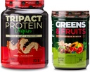 Nutrologie Groenen en vruchten Poeder-natuurlijk geproduceerd Superfood, Chocolade (30 Servers) TRIPACT Vegan Proteïne Poeder, voor Vegan Proteïne Shakes, Pindakaas Vanille (20 Servers)
