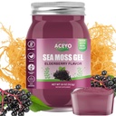 ACEYO (18 OZ) Ierse Vlierbessen Zee Mos Gel Biologische Raw Vegan Flavor 102 Vitaminen en Mineralen Wild Geoogste Non-GMO Immune Defense Booster Thyroid Digestieve Ondersteuning