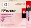 JUNG KWAN JANG Everytime Energy Boost Korean Red Ginseng Extract Stick 1000mg & Honing - Vegan Ginseng Energy Drink Liquid Stick Supplements - Builds Stamina & Immunity No Cafeine (30 Sticks)