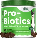 Probiotica voor honden met 4 miljard CFU, 90 Probiotische hondenkauwen voor alle rassen - helpt bij het voorkomen van diarree, verbeteren Gut Health en spijsverteringssysteem