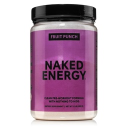 Naked Fruit Punch Energie - Clean Pre Workout supplement voor mannen en vrouwen, Veganistisch vriendelijk, Geen toegevoegde zoetstoffen, kleuren of smaken - 30 porties