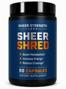 Sheer Strength Labs Burner voor mannen - Klinisch onderbouwde dosis, Sterkste Formule - Made in USA - Premium Blend van Rauwolscine, L-Carnitine, Capsaicin. 30 porties