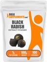 BulkSupplements.com Black Radish Extract Powder - Spanish Black Radish Supplement, Herbal Supplement - Vegan & Glutenvrij, 1g per Serving, 100g (3,5 oz) (Pack of 1)