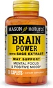 MASON NATUURLIJKE Hersenkracht met Salie Extract & Calcium, Dagelijkse Supplement voor Normale Geestelijke Focus & Mood Ondersteuning, 60 dagen Levering
