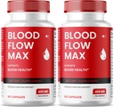 Blood Flow Max Capsules, Blood Flow Max Advanced Formula Blood Support, maximale sterkte supplement voor gezonde bloedcirculatie, alle natuurlijke vitamine pillen voor de algemene wellness - 2 Pack