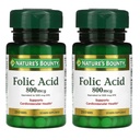 Bounty Foliumzuur 800 mcg Vitaminesupplement Maximale sterkte - 250 tabletten, Verpakking van 2