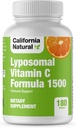 Californië Natuurlijke Liposomale Vitamine C 1500mg Vetoplosbare Liposomale Vitamine C Complex, Hoge Absorptie, Immuun Ondersteuning, Hoge Biobeschikbaarheid Collageen Ondersteuning, Antioxidant Supplement - 180 Capsules