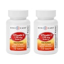 GeriCare Vitamine D 1.250mcg (50.000 IE) Hoge potentie, Ondersteunt botdichtheid, spiergezondheid, immuunfunctie en Calcium Absorptie, Once-A-Week Dieetsupplement, 12 Tellen (Pack of 2)