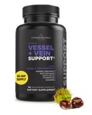 Livingood Daily Vessel & Vein Support, Circulatie & Vein Support Supplement met Diosmin, Horse Chestnut, Nattokinase, Gotu Kola & Vitamin K2, Vasculair & Vein Health Formula, Glutenvrij, 60 Capsules
