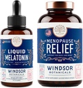 WINDSOR BOTANICS Menopauze Multivitamine en vloeibare Melatonine 3mg - Vrouwelijke gezondheid ondersteuning bundel