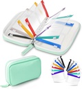 Water-Proof Pill Pouch Set, Weekly Pill Organizer 2 keer per dag, Pill Lose-Leaf opslag met kleur-gecodeerde geneeskunde zakjes, Herbruikbare reisgeneeskunde Organisator, Zippered Pill Organizers