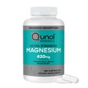 Qunol Magnesium Capsules 420mg, 100% DV, Hoge Absorptie Magnesium Supplement, Extra sterkte, Bot- en Spiergezondheid Supplement, 180 Tellen