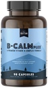 Natuurlijke Rhythm B-CALMplex, Unieke B Vitamine Blend, B Complex ondersteunt de juiste zenuwfunctie en ontspanning, 3 maand levering, 90 capsules