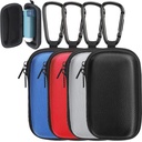 Wanger 4 Stuks Hoorhulp geval Hard Astma Inhalator houder Travel Hoorhulp geval Earbud draagbare rits Carry Holder met Mesh Pocket voor Inhalator dragen van hulp Andere accessoires van stof en vuil