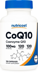 Nutricost CoQ10 100mg, 120 Vegetarische Capsules, 120 Servers - Hoge Absorptie, Vegetarisch, Non-GMO, Co-enzym Q10