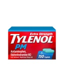 Tylenol PM Extra sterkte Nighttime Pain Reliever & Slaaphulp Caplets, 500 mg Acetaminofen & 25 mg Difenhydramine HCl, Relief for Nighttime Aches & Pains, Non-Habit Forming, 150 ct