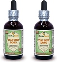 Tian Men Dong, Asperges (Asparagus Cochinchinensis) Glyceriet, gedroogd wortelpoeder Alcoholvrij vloeibaar extract (Grote naam: HerbalTerra, Trots Made in USA) 2x2 fl.oz (2x60 ml)