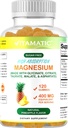 Vitamatic Sugar Free Magnesium Gummies - (Made with pyrazolinate, citraat, TAURATE, Malate, & ASPARTATE) - 400 mg per portie - 120 Gummies - Promoot gezonde ontspanning, spier, bot, & energie ondersteuning