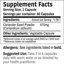 DR WAKDE'S Coriander Zaad Capsules (60 Veg Caps, Plant Based Supplement, Ayurvedic Herb, All Natural, Vegan)
