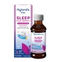 Hyland's Kids Slaap Kalm & Immuniteit met Melatonine, Sugar-Free Slaaphulp Vloeistof met Magnesium, Vitamine D, Zink & Vlierbes, Bevordert Slaap & Ondersteunt Immune Gezondheid, Leeftijden 2+, Druivensmaak, 4 Fl. Oz.