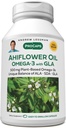 ANDREW LESSMAN Ahiflower Omega-3 met GLA - 120 Softgels - Uniek Balanced, Plant Based Bron van essentiële Omega-3 vetzuren. Geen maagklachten, verontreinigingen of kwik. Eenvoudig doorslikken