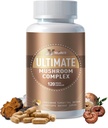 Paddestoelen Complex Supplement 2600mg, 120 Capsules - 10 Paddenstoelen Blend - Reishi, Lions Mane, Cordyceps, Chaga, Turkije Tail, Maitake, Shiitake, Oyster Nootropic Complex - Brain, Energy, Focus Pillen