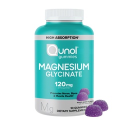 Qunol Magnesium Glycinate Gummies 120mg, Vegetarian, 90ct