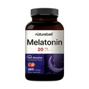 NatureBell Melatonine 20mg - 365 Lozen - Dagelijkse slaapondersteuning voor volwassenen - Bedtime Supplement voor Nachtrust Ondersteuning* - Lost snel op