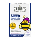 Zarbee's Kids 1mg Melatonine Kauwtablet, Drugvrije & effectieve slaapsupplement, Makkelijk te nemen natuurlijke druivensmaak tabletten voor kinderen leeftijden 3 en ouder, 30 Tellen