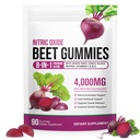 Beetwortel Gummies Verrijkt met 200mg CoQ10 & Beetwortelextract voor bloeddruk, hartgezondheidsondersteuning, energieniveau suport, het bevorderen van stikstofoxide, W/vitamine B12, C, suikervrije Kauwen