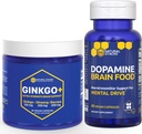 NATURAL STACKS Ginkgo Biloba + Dopamine Brain Food Bundle - Supports Focus & Mental Drive* - 120 Total Capsules