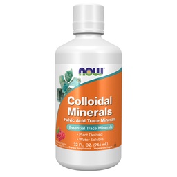 NU voedingssupplementen, colloïdale mineralen vloeibare, plantaardige afgeleide, essentiële sporen mineralen, framboos, 32-once