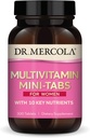 Dr. Mercola Multivitamin Mini-Tabs for Women, 30 Servings (300 Tablets), with 10 Key Nutrients, Supports Optimal Women’s Health, Non-GMO