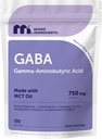 Micro-Ingrediënten GABA 750 mg met MCT-olie, 300 Softgels Gamma-Amino-Acid met vitamine B6, 5-HTP, L-Theanine, L-Tryptofaan & Magnesium Glycinate