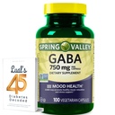 Spring Valley GABA 750mg Aminozuur Supplement, Unflavored, 100 Tellen voor slaap & Calm Support Bundle met Lual 45 Diabetes Decoded
