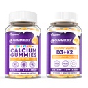 Pack Kids Calcium Gummies + 1 Pack D3 K2 Gummies Vitamine D3 10000 IE + K2 (MK7) 120 mcg