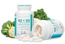 Vitamine K2 + D3 Extra sterktesupplement - 120 capsules met MK-7 voor bot- en hartgezondheidsondersteuning - essentiële voedingsstoffen voor Calcium Absorptie en Immuunfunctie