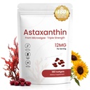 Astaxanthine Supplementen 12mg, 180 Softgels, 6 maand levering 