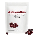 Astaxanthine 12mg, 120 Softgels, Max Strength Antioxidant met Kokosolie, Natuurlijke Formule, Hoge Absorptie voor Eye & Skin Support, Natuurlijke Formule, Non-GMO, Glutenvrij