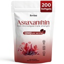 Rovina Astaxanthine 12mg, Astaxanthine Antioxidant Supplementen voor Immune, Eye, Skin Supports, Non-GMO & Glutenvrij - 200 Softgels