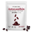 O NATUUR . ZIRAN Astaxanthine Supplementen 24mg, Antioxidanten Supplement, Ondersteuningen voor Eye &Joint &Skin Health