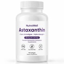 Nutrawell Astaxanthine - Dagelijkse Antioxidant Wellness Supplement met natuurlijke bron Astaxanthine Clean Formula voor Actieve Volwassen Lifestyle Eenvoudig te nemen Capsules - 90 Softgels (1)