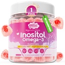Myo-Inositol & D-Chiro Ideal 40:1, Inositol + Omega-3(3:1) Gummies, Hormone Balance for Women | Sugar Free Inositol Gummies w/Omega 3 DHA:EPA (3:1), Inositol Supplement for Cycle Health, Vegan, 60 Ct