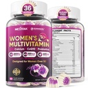 Multivitamine voor vrouwen 50 Plus Gummies, Vegan Omega 3, Methylfolaat, Calcium, D3 K2, CoQ10, Dagelijkse Vitamine A C E, Methylated B12, Biotin, B Complex, Zink - Bone, Energy, Longevity - Suikervrij, 60Count